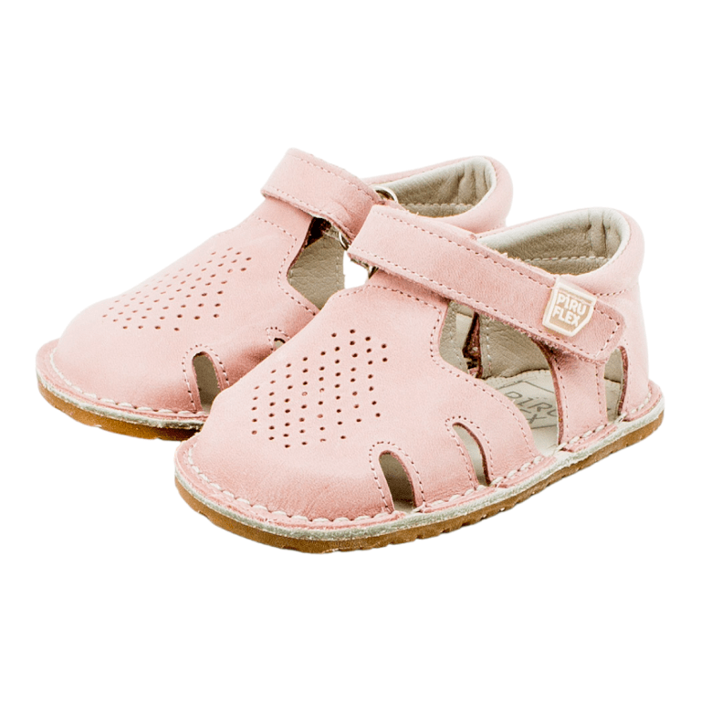 Sandalia minimalista piel rosa