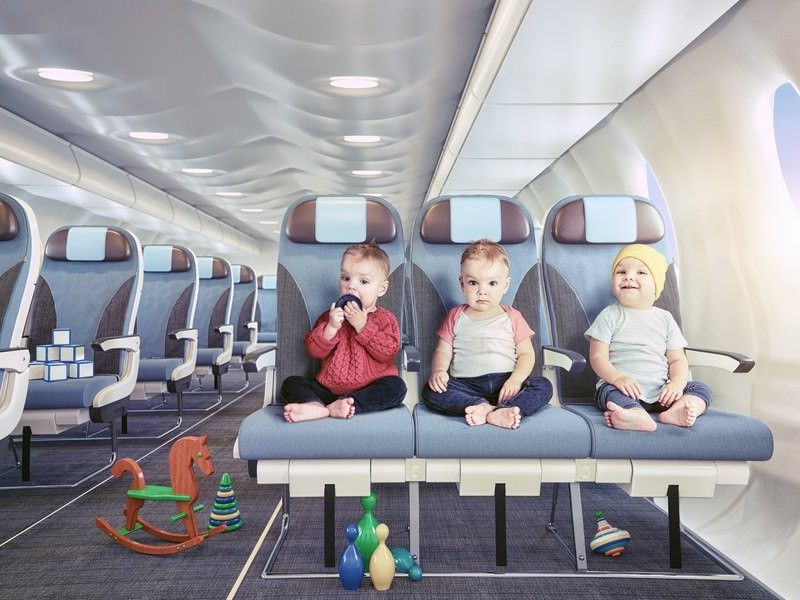 viajar con bebés en un avión