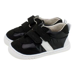 Zapato deportivo infantil respetuoso vegano negro y blanco PIRUFLEX