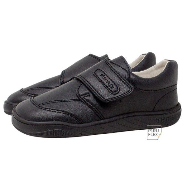 Zapato colegial infantil respetuoso vegano negro PIRUFLEX