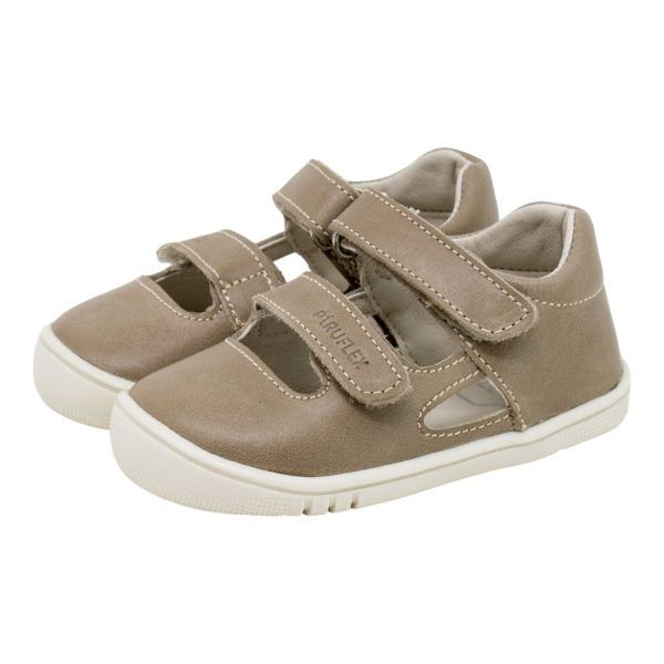 Sandalia respetuosa piel taupe PIRUFLEX