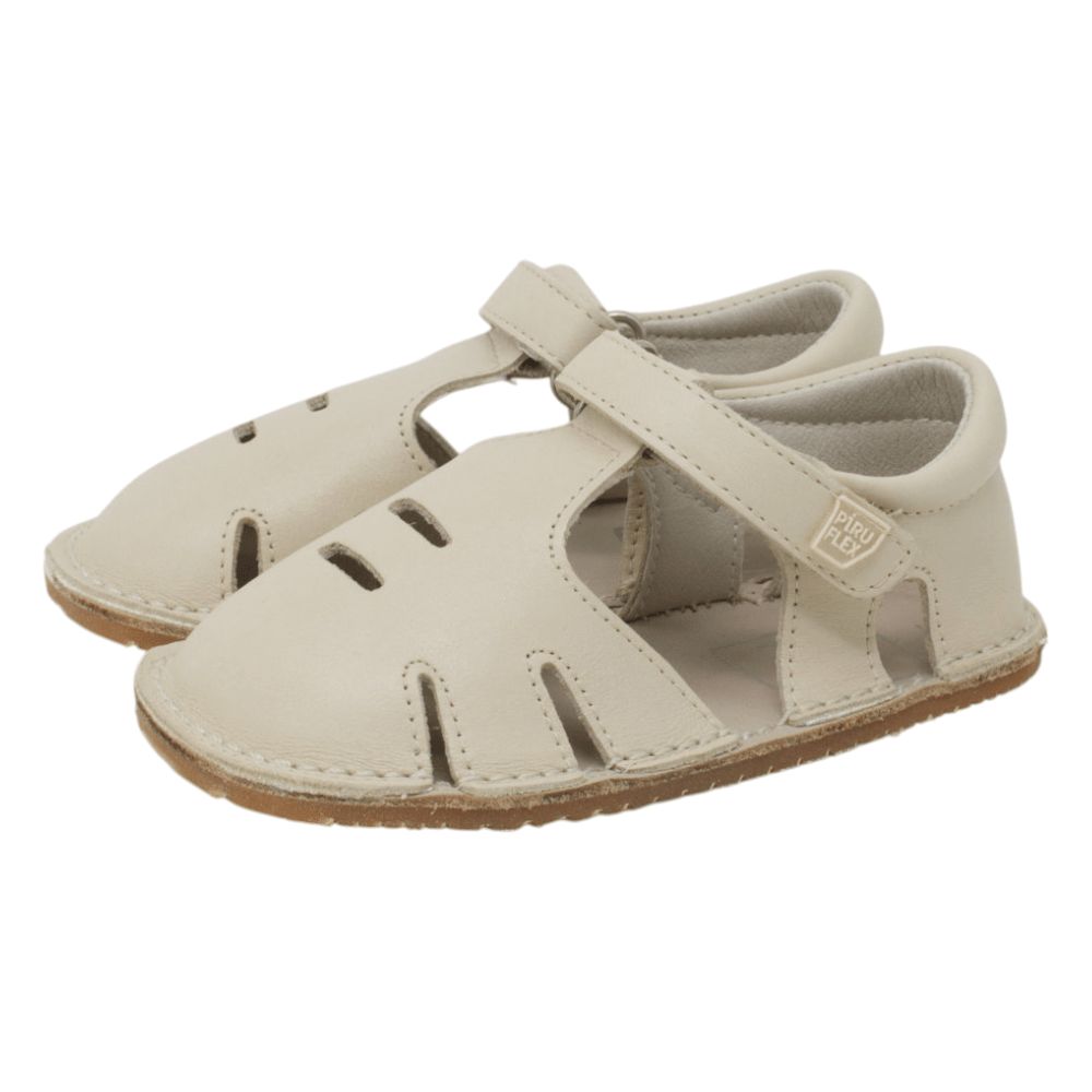 Sandalia respetuosa piel taupe