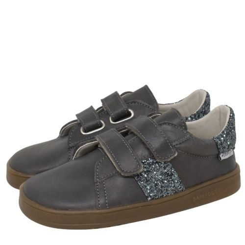 Piruflex Zapatilla respetuosa de piel gris para niña - PIRUFLEX in 2221ROSA and 2226GRIS, barefoot shoe