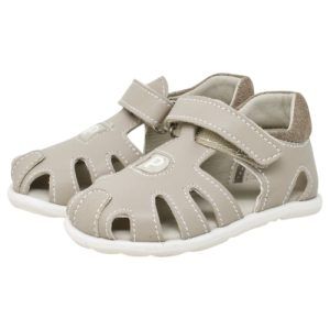 Sandalia Respetuosa Infantil Piruflex – Microfibra con Detalles en Piel