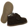 Botas de vestir respetuosas niño Piruflex 176S en marrón, piel reciclada con velcro, vista lateral