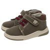 Botas respetuosas niño Piruflex 4005 en marrón con doble velcro y elástico, vista lateral