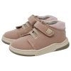Botas respetuosas niño Piruflex 4005 en rosa con doble velcro y elástico, vista lateral
