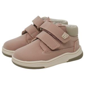 Botas respetuosas niña en piel rosa Piruflex 4006 con doble velcro