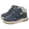 Botas respetuosas niña en piel azul Piruflex 4006 con doble velcro