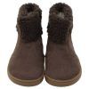 Botas de invierno respetuosas niña con cuello de pelo 7005 — Marrón Botas de invierno respetuosas niña 7005 en marrón con cuello de pelo