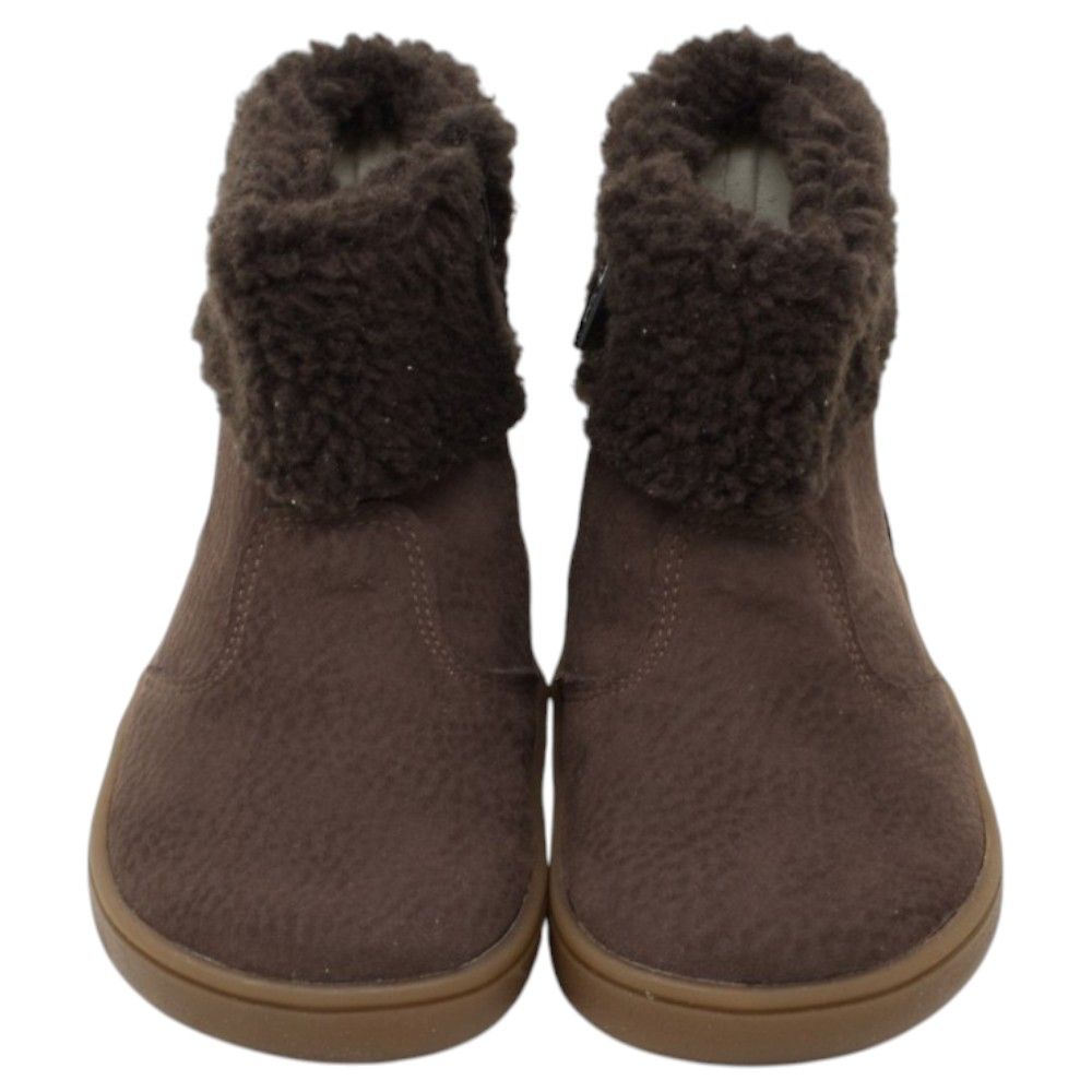 Botas de invierno respetuosas niña con cuello de pelo 7005 — Marrón Botas de invierno respetuosas niña 7005 en marrón con cuello de pelo