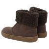 Botas de invierno respetuosas niña con cuello de pelo 7005 — Marrón Botas de invierno respetuosas niña 7005 en marrón con cuello de pelo