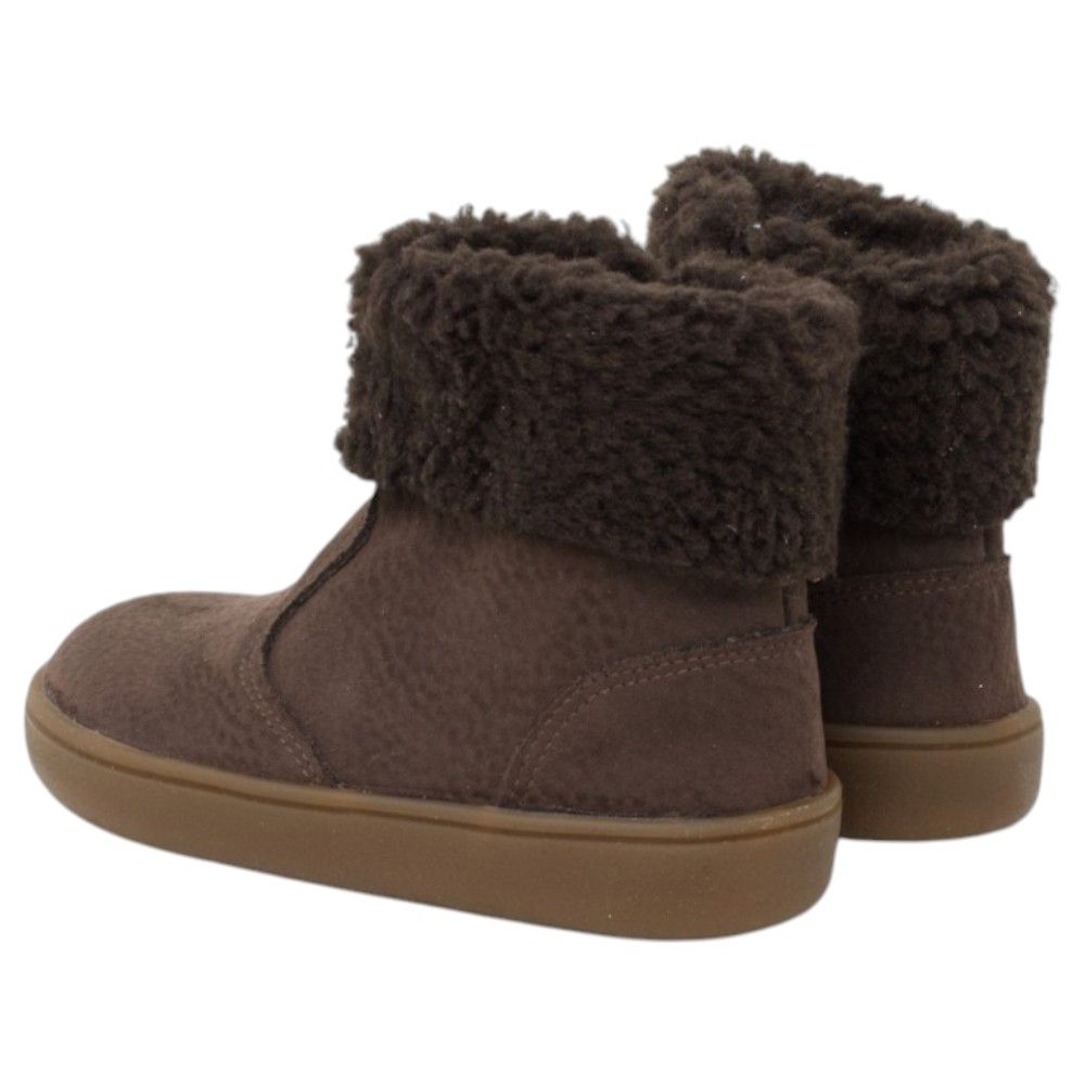 Botas de invierno respetuosas niña con cuello de pelo 7005 — Marrón Botas de invierno respetuosas niña 7005 en marrón con cuello de pelo
