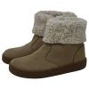 Botas de invierno respetuosas niña con cuello de pelo 7005 — Beig Botas de invierno respetuosas niña 7005 beig con cuello de pelo