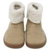 Botas de invierno respetuosas niña con cuello de pelo 7005 — Beig Botas de invierno respetuosas niña 7005 beig con cuello de pelo