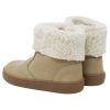 Botas de invierno respetuosas niña con cuello de pelo 7005 — Beig Botas de invierno respetuosas niña 7005 beig con cuello de pelo