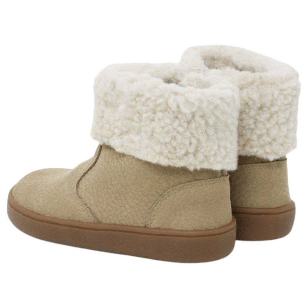 Botas de invierno respetuosas niña con cuello de pelo 7005 — Beig Botas de invierno respetuosas niña 7005 beig con cuello de pelo
