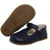 Zapatos respetuosos bebé pepito Piruflex en marino, piel con tira de velcro, vista lateral