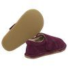 Zapatos respetuosos niños invierno en piel Piruflex — Burdeos Zapatos respetuosos niños invierno Piruflex en burdeos, piel con doble velcro, vista lateral