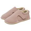 Zapatos respetuosos niños invierno Piruflex en rosa, piel con doble velcro, vista lateral