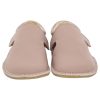 Zapatos respetuosos niños invierno Piruflex en rosa, piel con doble velcro, vista lateral