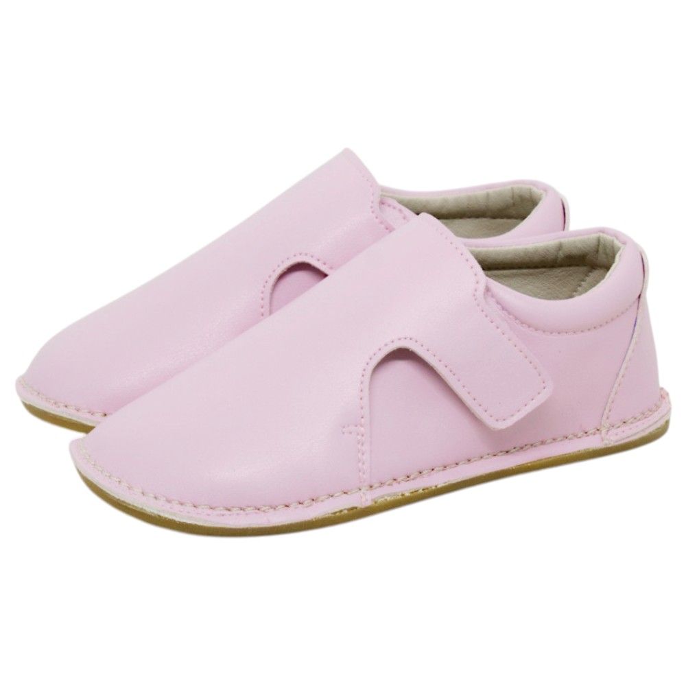 Piruflex Zapatos respetuosos niños invierno en microfibra Piruflex in Hueso and Malva, barefoot shoe