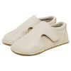 Zapatos respetuosos niños invierno Piruflex en hueso, microfibra con velcro, vista lateral