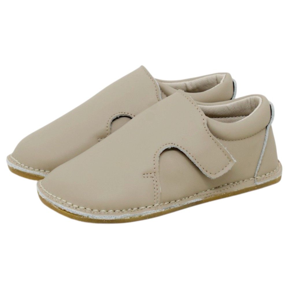 Zapatos respetuosos niños invierno Piruflex en mármol, microfibra con velcro, vista lateral