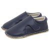 Zapatos respetuosos niños invierno Piruflex en marino, microfibra con velcro, vista lateral