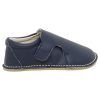 Zapatos respetuosos niños invierno Piruflex en marino, microfibra con velcro, vista lateral