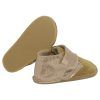 Botines respetuosos niña invierno en piel con forro de pelo — Dorado Botines respetuosos niña invierno Piruflex en dorado, piel con velcro, vista lateral