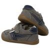 Deportivas respetuosas niños invierno Piruflex en gris, microfibra con velcro, vista lateral