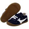 Deportivas respetuosas niños invierno Piruflex en marino, microfibra con velcro, vista lateral