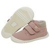 Botas respetuosas niños invierno en piel con doble velcro — Rosa Botas respetuosas niños invierno Piruflex en rosa, piel con doble velcro, vista lateral