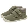 Botas respetuosas niños invierno en piel con doble velcro — Verde Botas respetuosas niños invierno Piruflex en verde, piel con doble velcro, vista lateral
