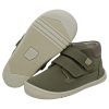 Botas respetuosas niños invierno en piel con doble velcro — Verde Botas respetuosas niños invierno Piruflex en verde, piel con doble velcro, vista lateral