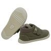 Botas respetuosas niños invierno en piel con doble velcro — Verde Botas respetuosas niños invierno Piruflex en verde, piel con doble velcro, vista lateral