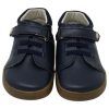 Botas de invierno respetuosas niño Piruflex 5011 en marino, piel con velcro y gomas, vista lateral
