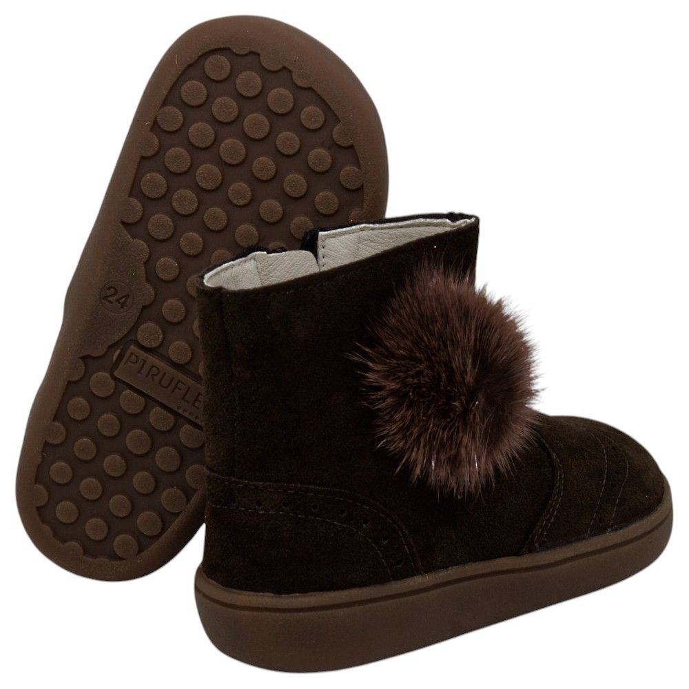 Piruflex Botas respetuosas niños pompón en piel reciclada Piruflex photo 3